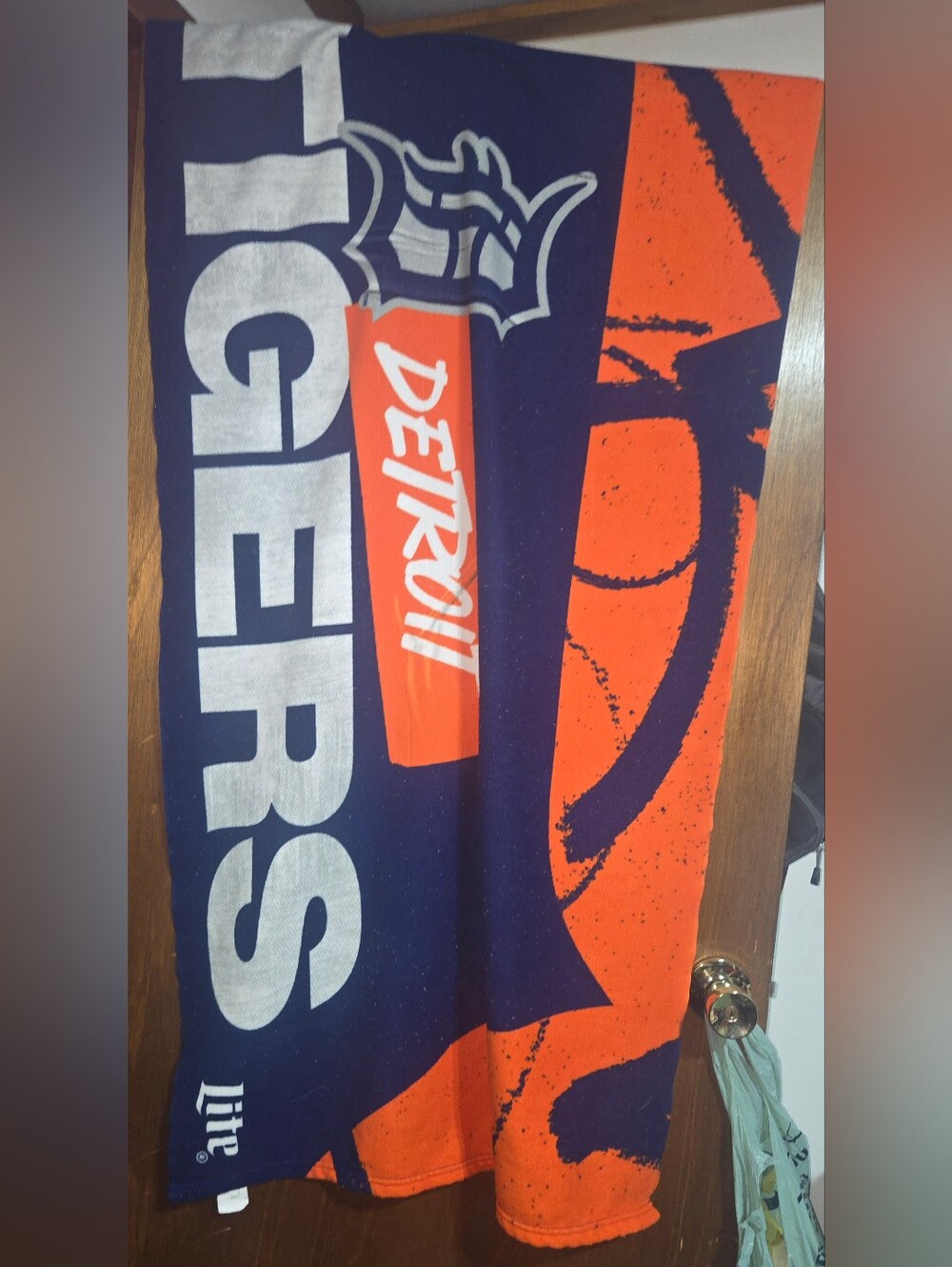 Detroit Tigers Navy & Orange Beach Towel